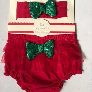 Baby Essentials- headband and diaper cover  🎄